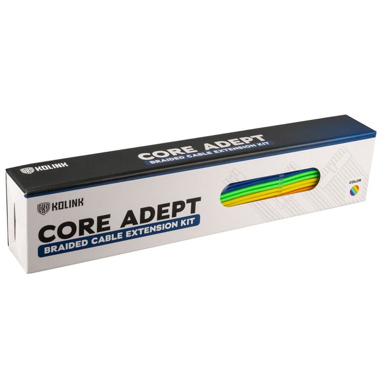 Kolink Core Adept Braided Cable Extension Kit - Rainbow image number 3