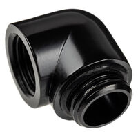 Alphacool Eisfrost Adapter 90 Degree G1/4 inch Male to G1/4 inch Female - Black