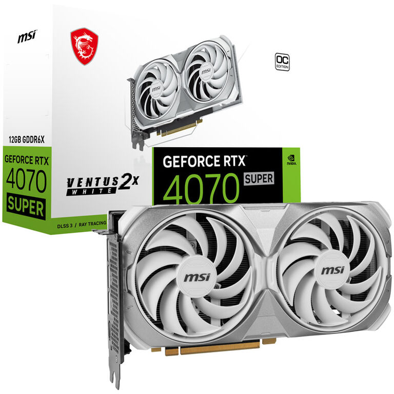 MSI GeForce RTX 4070 Super Ventus 2X White OC 12G, 12288 MB GDDR6X image number 0