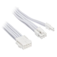 SilverStone 8-pin PCIe to 6+2-pin PCIe extension, 250mm - White