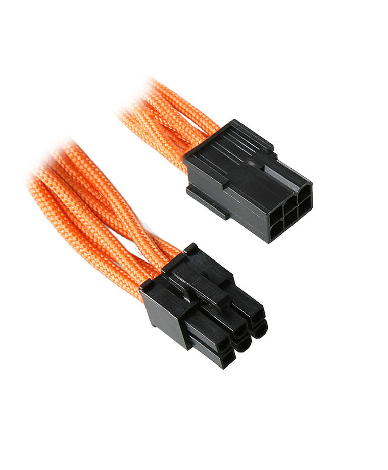 BitFenix 6-Pin PCIe Verlängerung 45cm - sleeved orange/schwarz image number 0