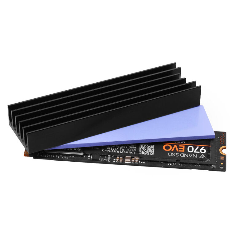 AXAGON CLR-M2L10 passive M.2 SSD heatsink - 2280, 10 mm height, aluminium, black image number 4