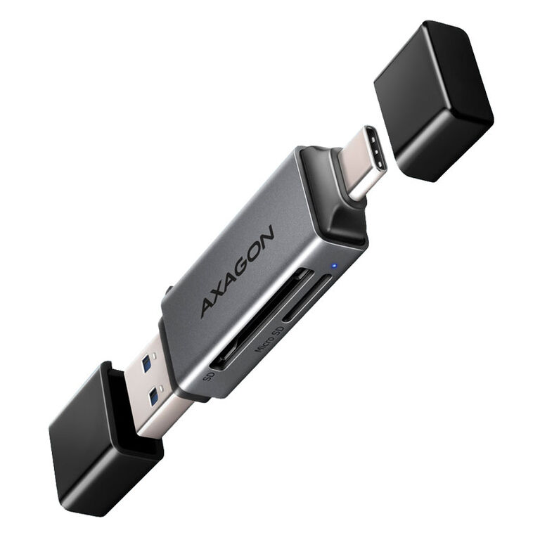 AXAGON CRE-DAC External USB 3.2 Gen1 Type-C+Type-A 2-slot SD/microSD image number 1