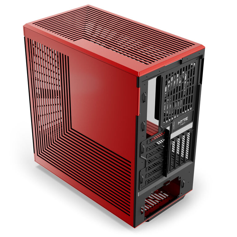 Hyte Y40 Midi Tower, Tempered Glass - black/red image number 2