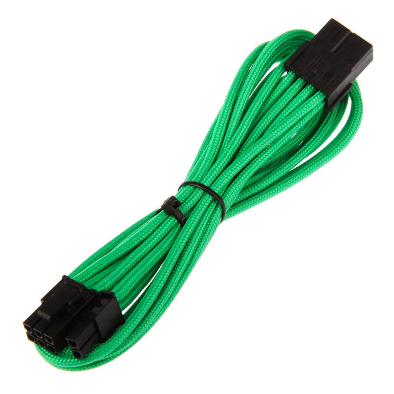 BitFenix 6+2-Pin PCIe Verlängerung 45cm - sleeved grün/schwarz image number 1