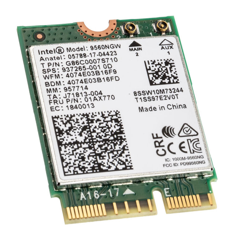 Intel Dual-Band Wireless-AC 9560 vPro, WLAN + Bluetooth 5.1 Adapter - M.2/A-E-Key, CNVi image number 0