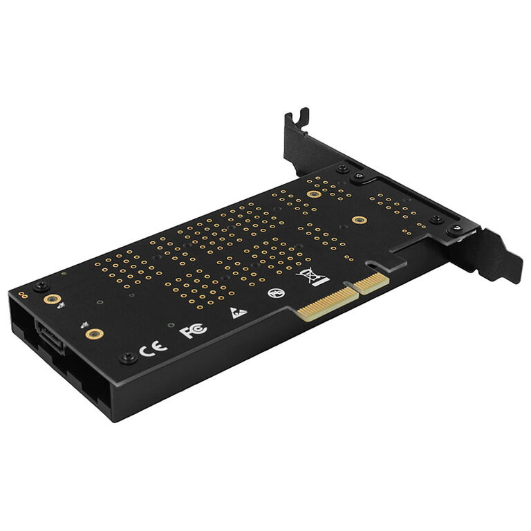 AXAGON PCEM2-DC PCIe 3.0 x4 adapter, 1x M.2 NVMe, 1x M.2 SATA, up to 22110 - active cooling image number 5