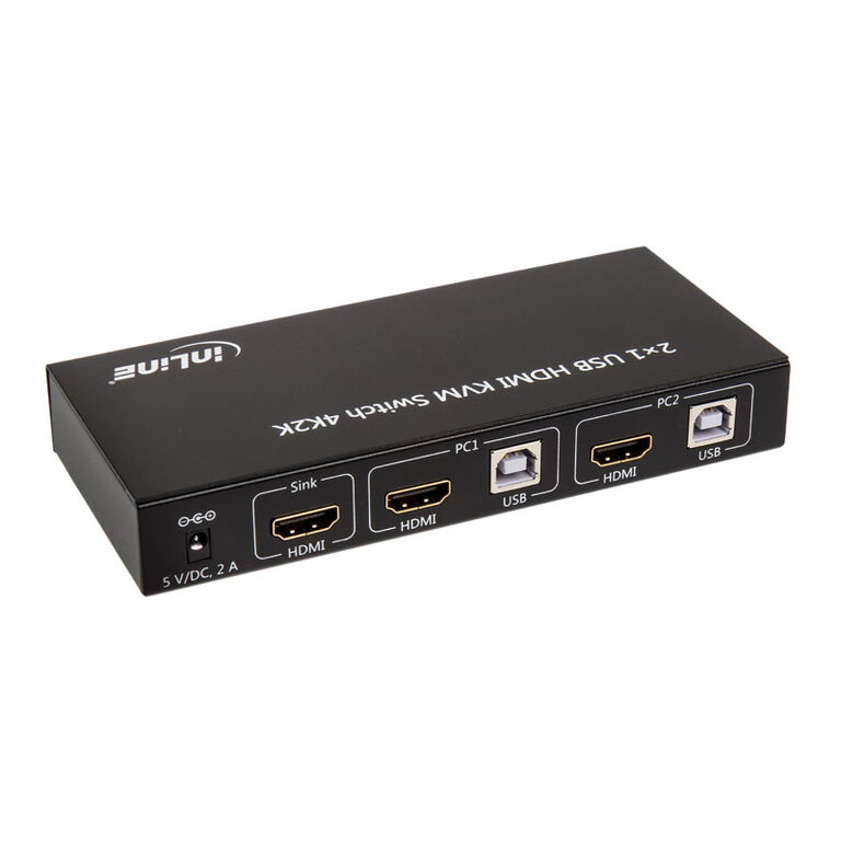 InLine KVM Switch, 2-port HDMI 4K2K with audio image number 1