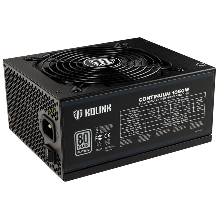 Kolink Continuum 80 PLUS Platinum power supply, modular - 1050 Watt image number 0