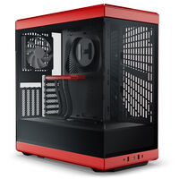 Hyte Y40 Midi Tower, Tempered Glass - black/red