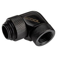 Alphacool Eisfrost Angle Adapter 90 Degrees Rotatable G1/4 Female to G1/4 Male - Black