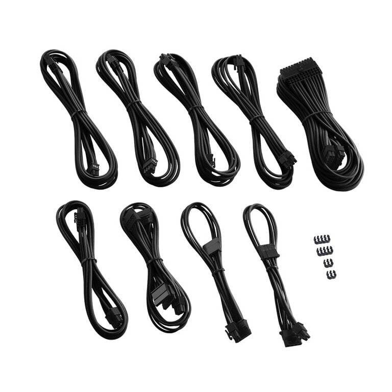 CableMod C-Series PRO ModMesh Cable Kit for RMi/RMx/RM (Black Label) - black image number 1