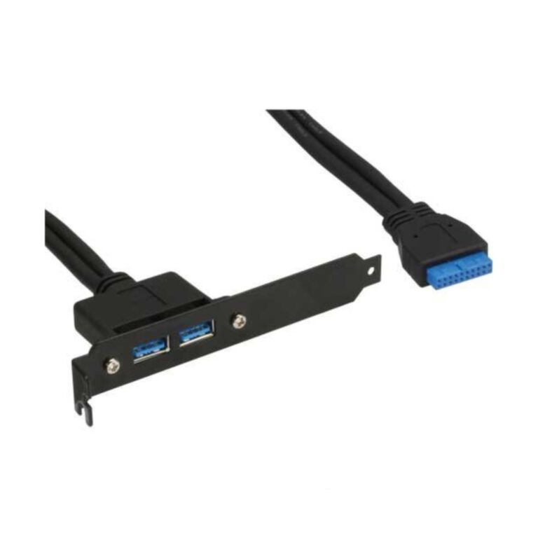 InLine slot bracket with two USB 3.0 ports to internal USB 3.0 image number 0
