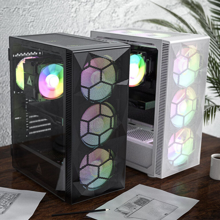 Montech X3 Glass Midi-Tower, RGB, Tempered Glass - white image number 6