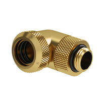 Barrow Multi-Link Adapter Connection 90 Degrees G1/4 Inch Female Thread to 14mm OD Hardtube - Rotatable, Gold