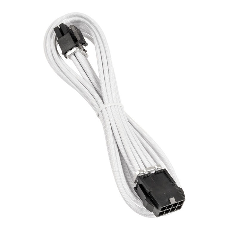 BitFenix Alchemy 4+4-pin EPS12V extension cable, 45 cm, sleeved - white image number 1