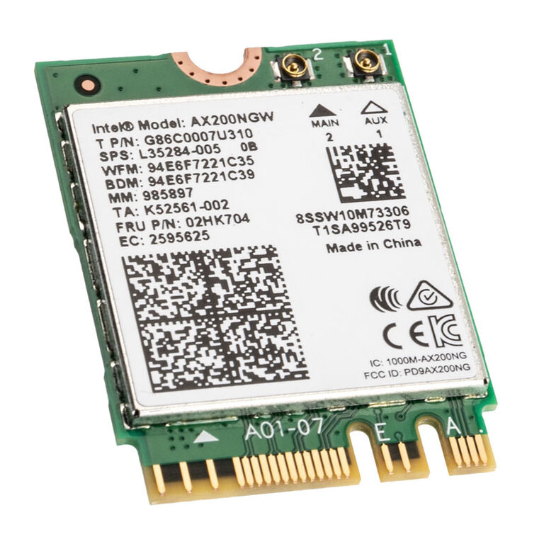 Intel Wi-Fi 6 AX200 vPro, WLAN + Bluetooth 5.0 Adapter - M.2/A-E-key image number 0