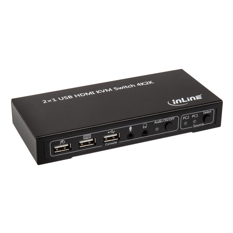 InLine KVM Switch, 2-port HDMI 4K2K with audio image number 0