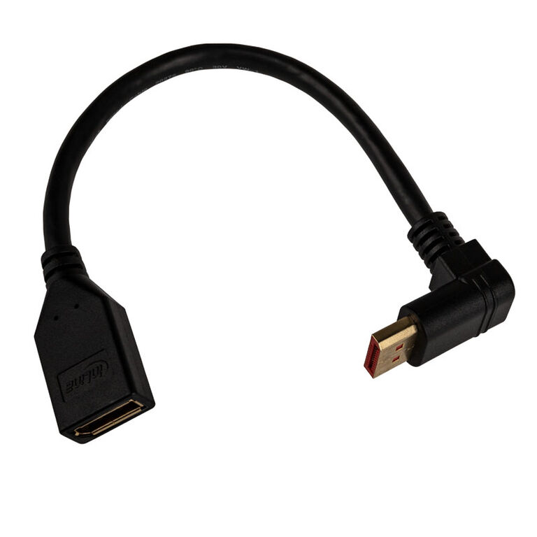 InLine DisplayPort adapter cable, 8K4K, angled upwards - 0.15m image number 1