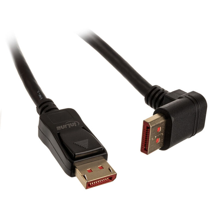InLine 8K (UHD-2) DisplayPort Cable, upward angled, black - 2m image number 0