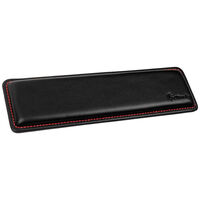Ducky wrist rest mini, leather - black/red
