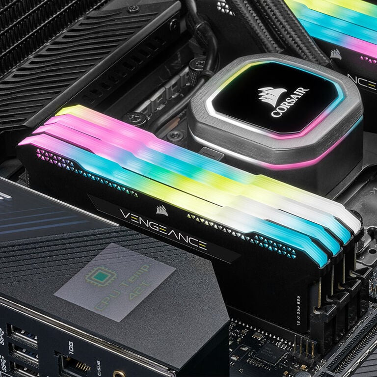 Corsair Vengeance RGB Pro SL, DDR4-3200, CL16 - 32 GB Quad-Kit, schwarz image number 5