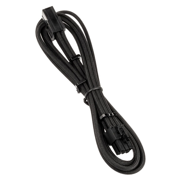 BitFenix Alchemy 6-Pin PCIe Extension Cable, 45cm, sleeved - black image number 1