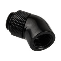 Alphacool Eisfrost Adapter 45 Degree G1/4 Inch Female to G1/4 Inch Male - Rotatable, Black