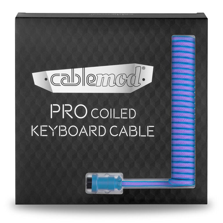 CableMod PRO Coiled Keyboard Cable USB-C to USB Type A, Galaxy Blue - 150cm image number 4