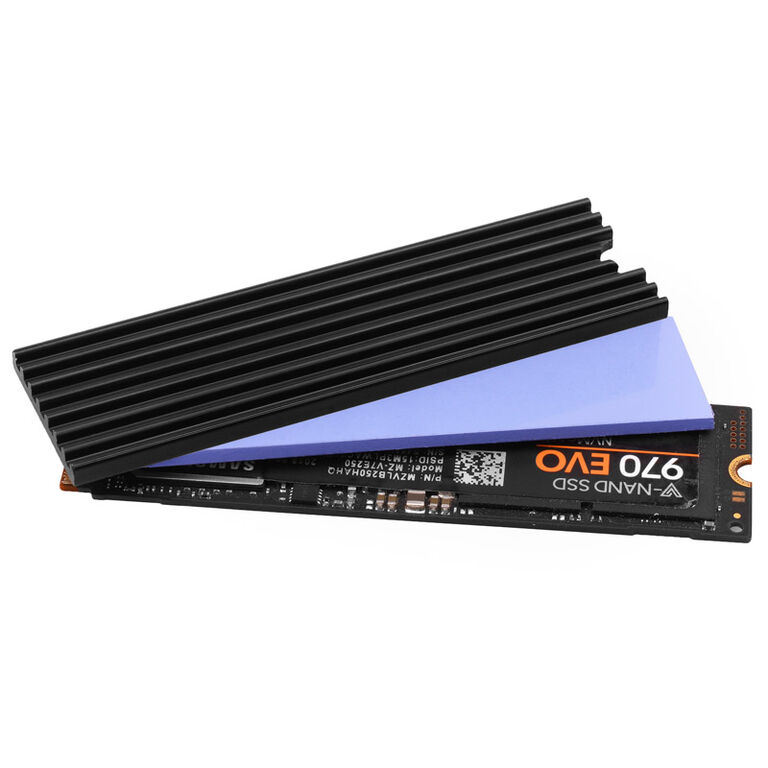 AXAGON CLR-M2L3 passive M.2 SSD heatsink - 2280, 3 mm height, aluminium, black image number 4