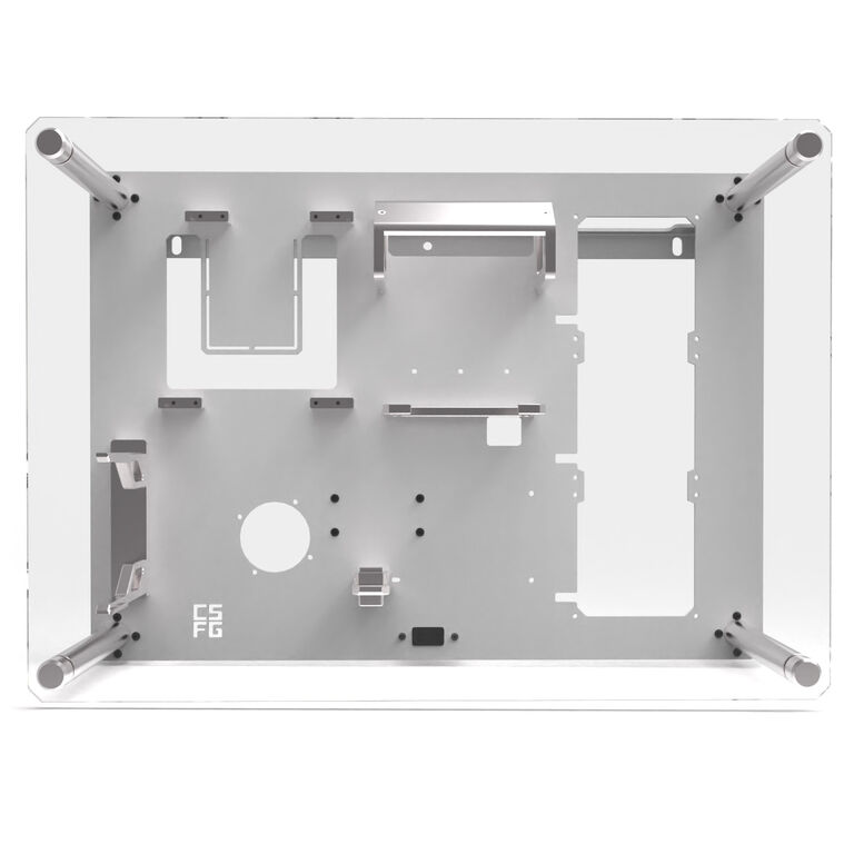 CSFG Frostbite Wall Mount Case - white, Micro-ITX image number 1