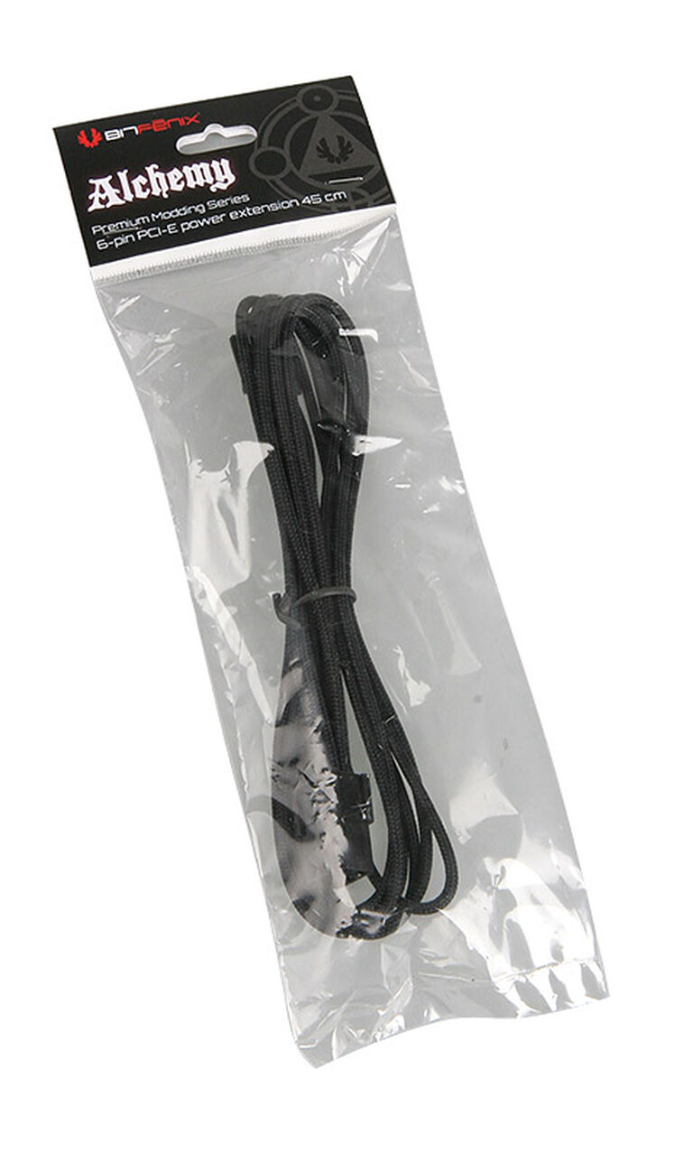 BitFenix 6-Pin PCIe Verlängerung 45cm - sleeved schwarz/schwarz image number 4