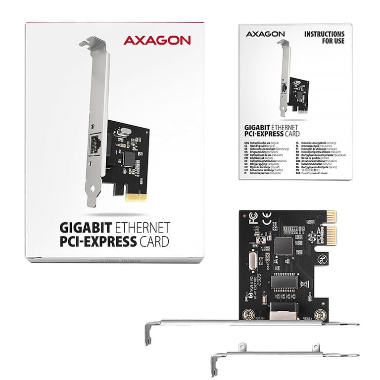 AXAGON PCEE-GRL PCI-Express Gigabit Ethernet Realtek 8111L + LP image number 4