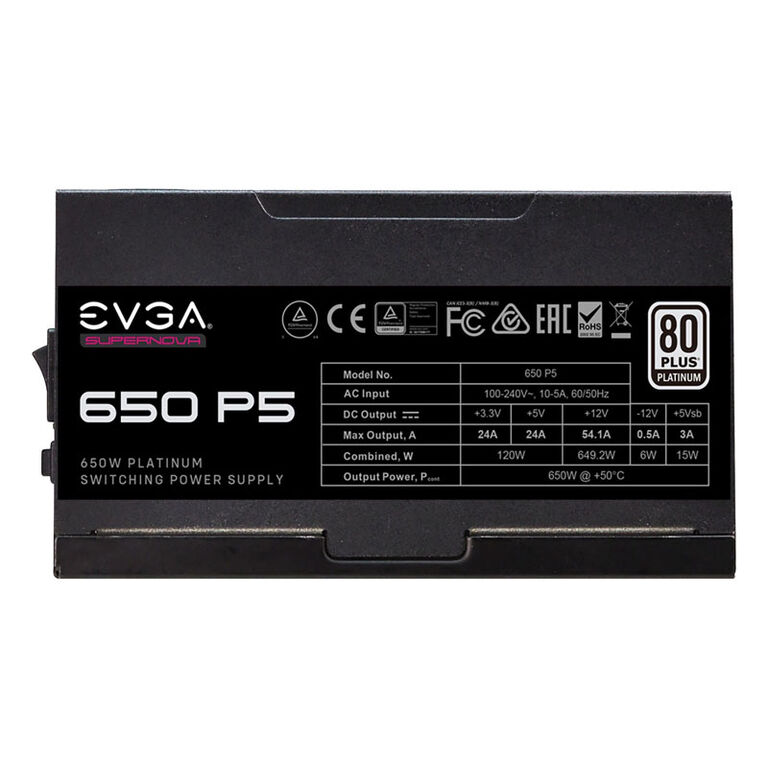 EVGA SuperNOVA P5 80 PLUS Platinum, modular - 650 Watt image number 4