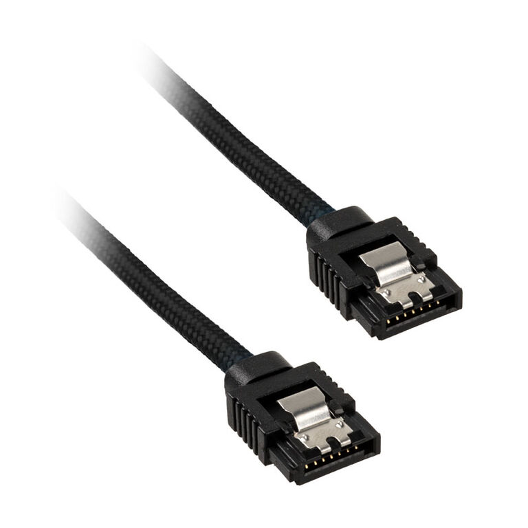 Corsair Premium Sleeved SATA Cable, black 60cm - 2 pack image number 2