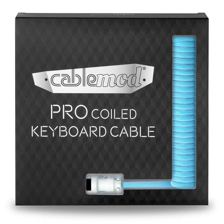 CableMod PRO Coiled Keyboard Cable USB-C to USB Type A, Blueberry Cheesecake - 150cm image number 4