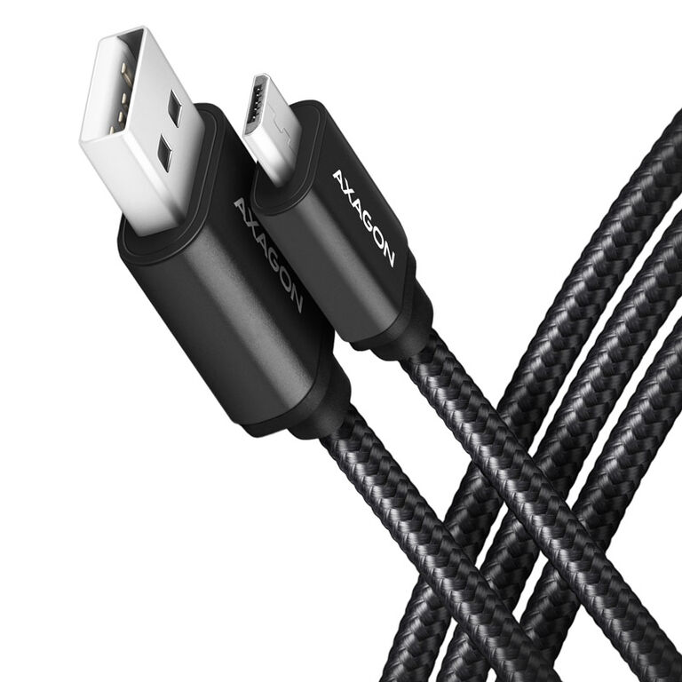 AXAGON BUMM-AM15AB Cable Micro-USB to USB-A 2.0, black - 1.5m image number 0