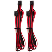 Corsair Premium Sleeved EPS12V ATX12V Cable, Double Pack (Gen 4) - red/black