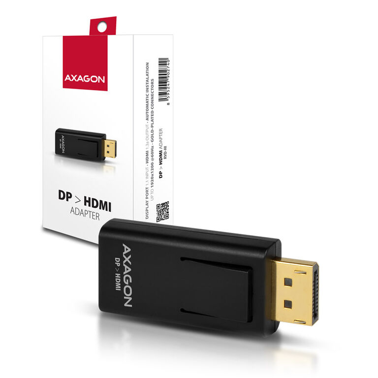 AXAGON RVD-HI, DisplayPort to HDMI Adapter / Mini Adapter, Full HD - black image number 3