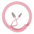 AKKO Coiled Cable, USB-C to USB-A - pink image number null