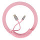 AKKO Coiled Cable, USB-C to USB-A - pink