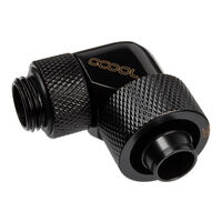 Alphacool Eisfrost Connector 90 Degree G1/4 Inch Female Thread to 16/10mm - Rotatable, Black