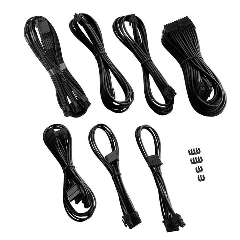 CableMod C-Series PRO ModMesh 12VHPWR Cable Kit for Corsair RM, RMi, RMx (Black Label) - black image number 0