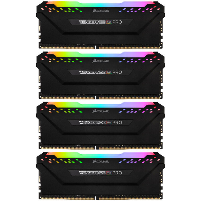 Corsair Vengeance RGB Pro black, DDR4-3200, CL16 - 32 GB Quad-Kit image number 1