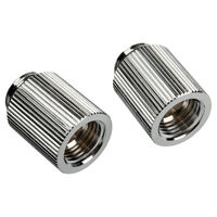 Bitspower Touchaqua Adapter straight G1/4 inch female to G1/4 inch female - 2 pack, 20mm, silver