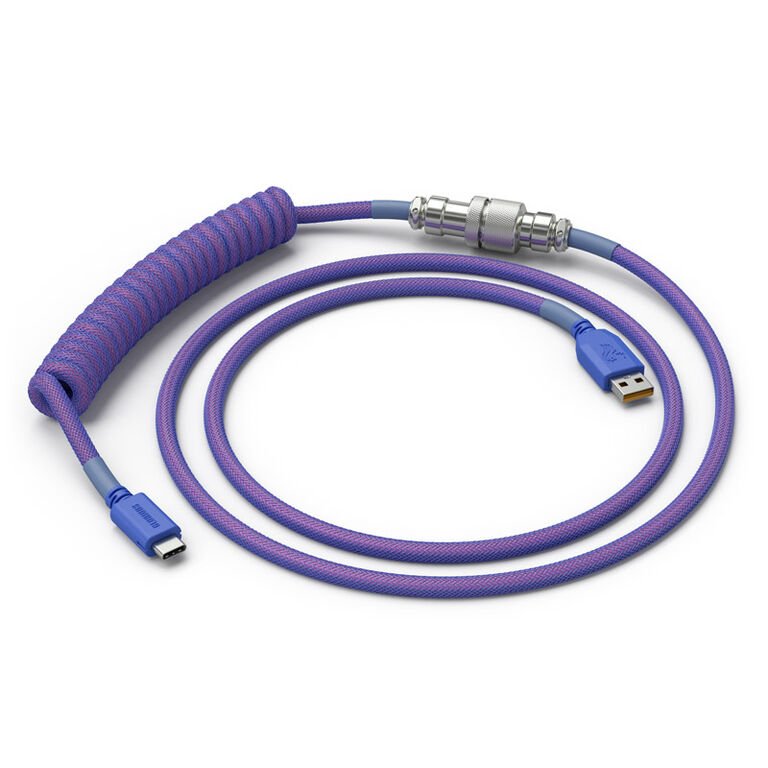 Glorious Coiled Cable Nebula, USB-C to USB-A, 1.37m - purple image number 0