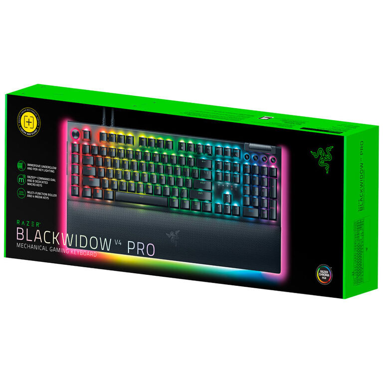 Razer BlackWidow V4 Pro Gaming Tastatur, Yellow Switch, USB, DE Layout image number 7