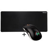 Ducky Feather Gaming Mouse, ARGB - Omron Switches, black/white + Mousepad