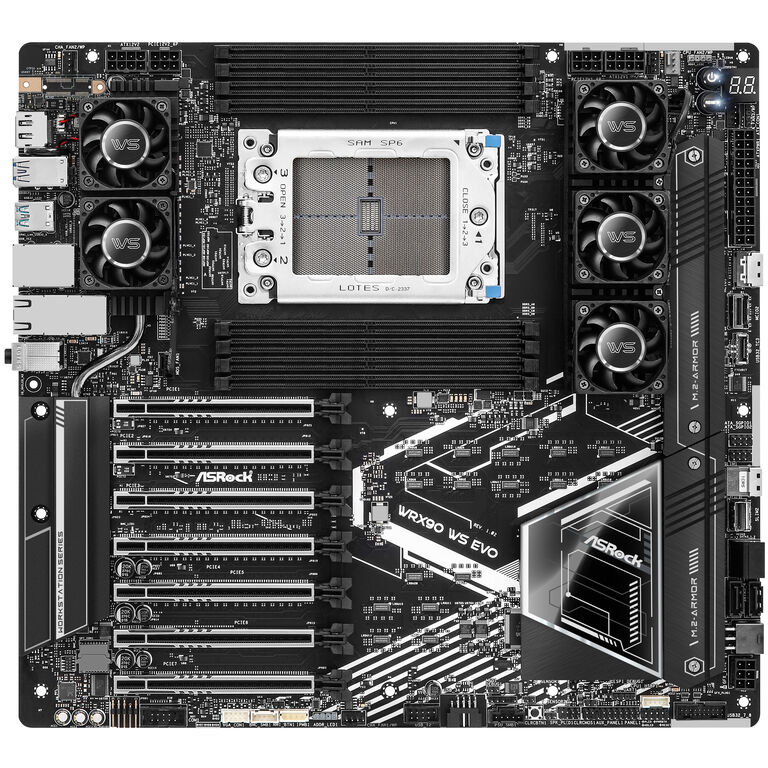 ASRock WRX90 WS EVO, AMD WRX90 motherboard - Socket sTR5, DDR5 image number 2