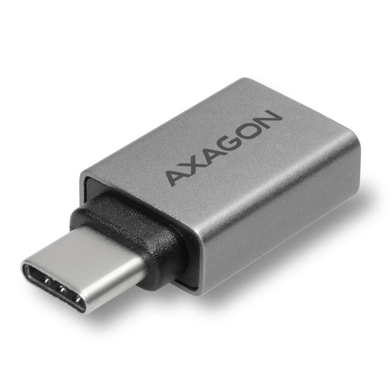AXAGON USB-C 3.1 M to USB-A F Adapter, Aluminium - black image number 0